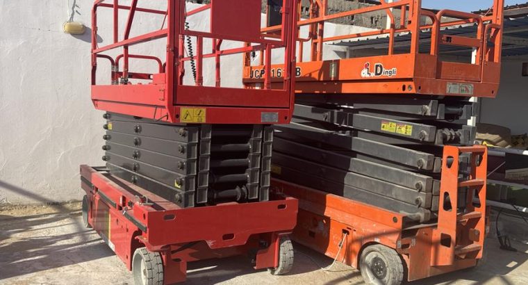 Scissor lift for rent in Jeddah, 12 mete