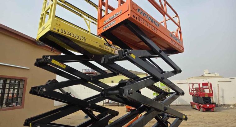 Scissor lift for rent in Jeddah, 12 mete